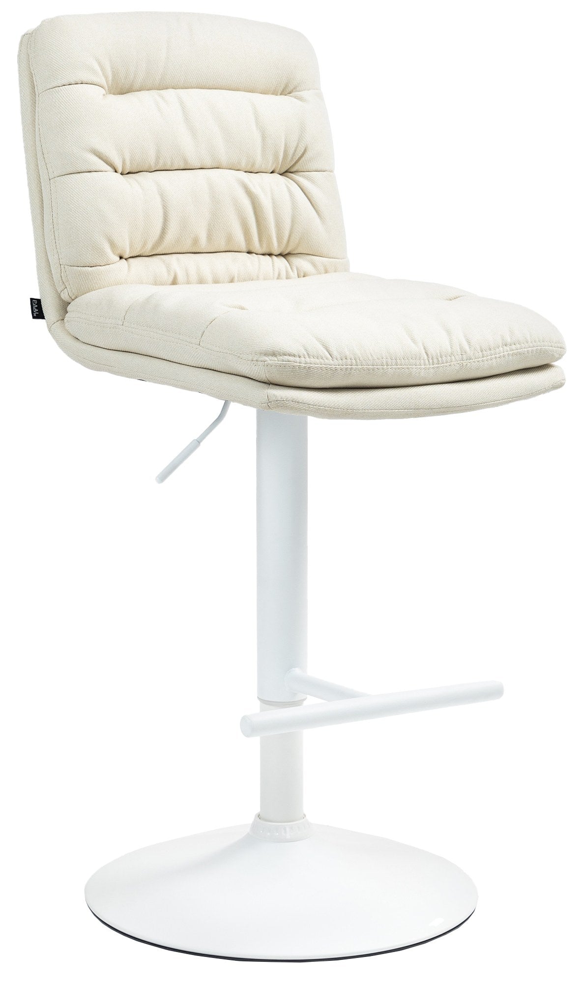 Barhocker Damar Stoff wei� - creme