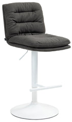 Barhocker Damar Stoff wei� - dunkelgrau