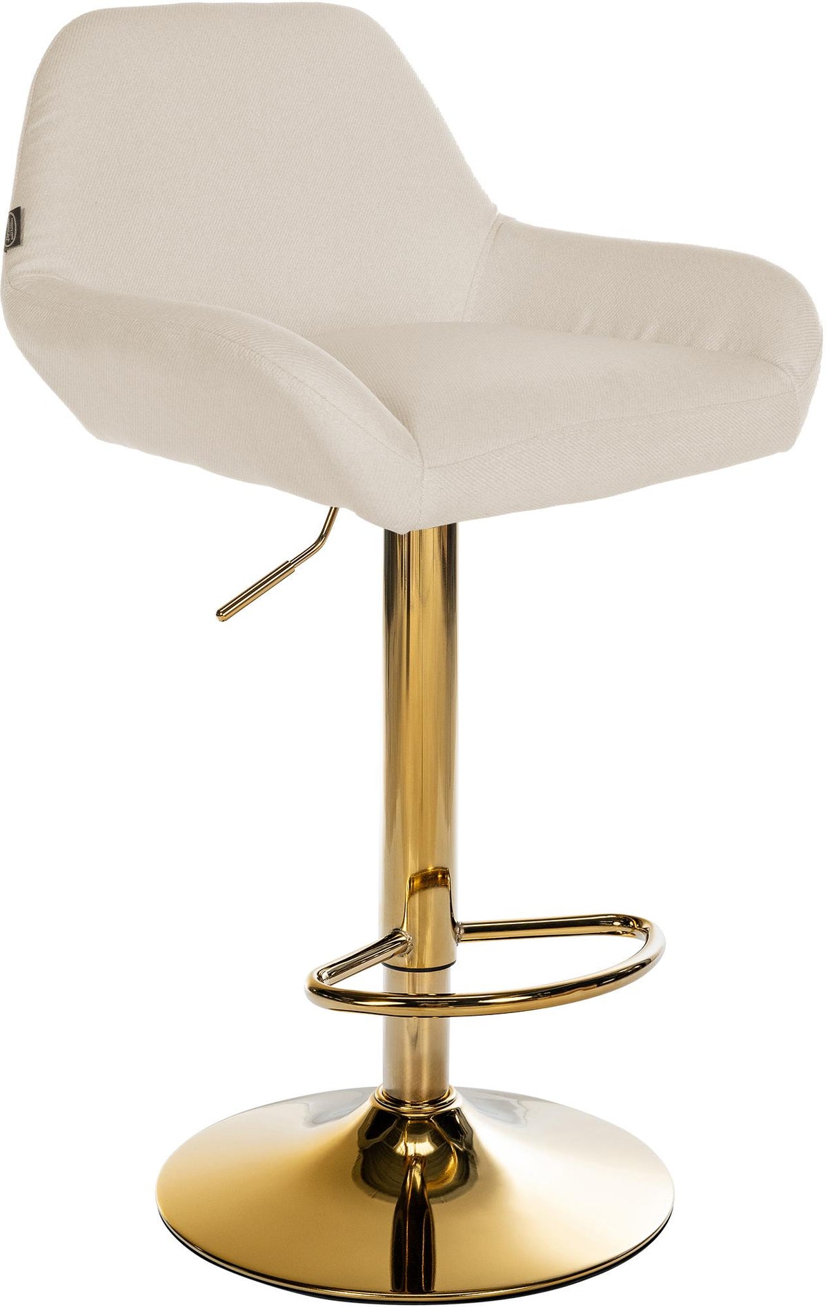 Barhocker Braga Gold Stoff - creme