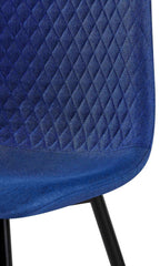 4er Set Stühle Giverny Stoff - blau