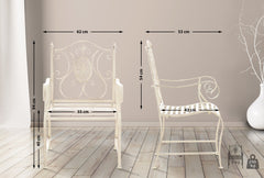2er Set Gartenst�hle Punjab - antik-creme by Dropshipping-Europe – Gartenm�bel