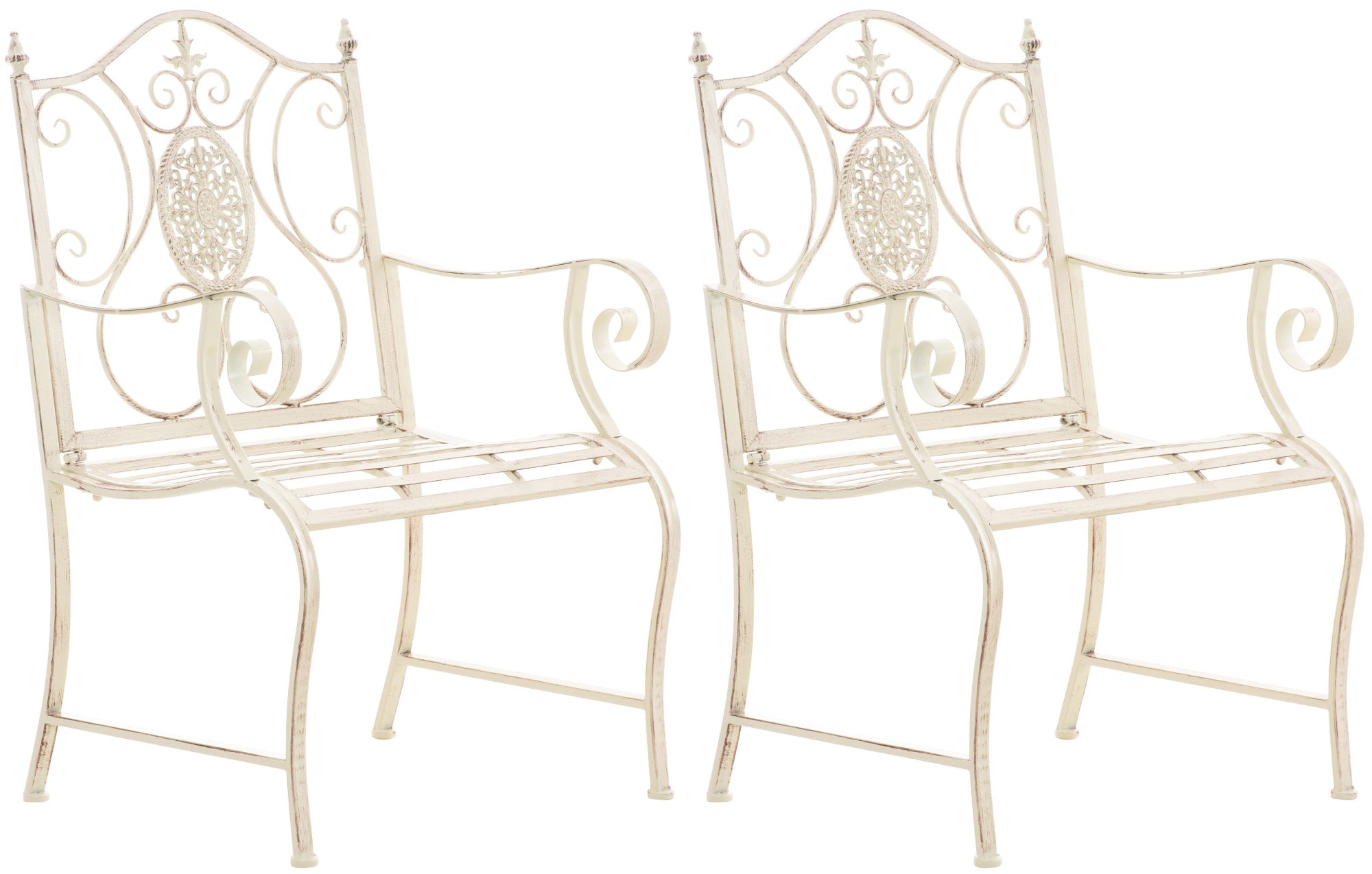 2er Set Gartenst�hle Punjab - antik-creme by Dropshipping-Europe – Gartenm�bel