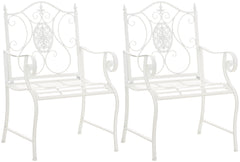 2er Set Gartenst�hle Punjab - wei� by Dropshipping-Europe – Gartenm�bel