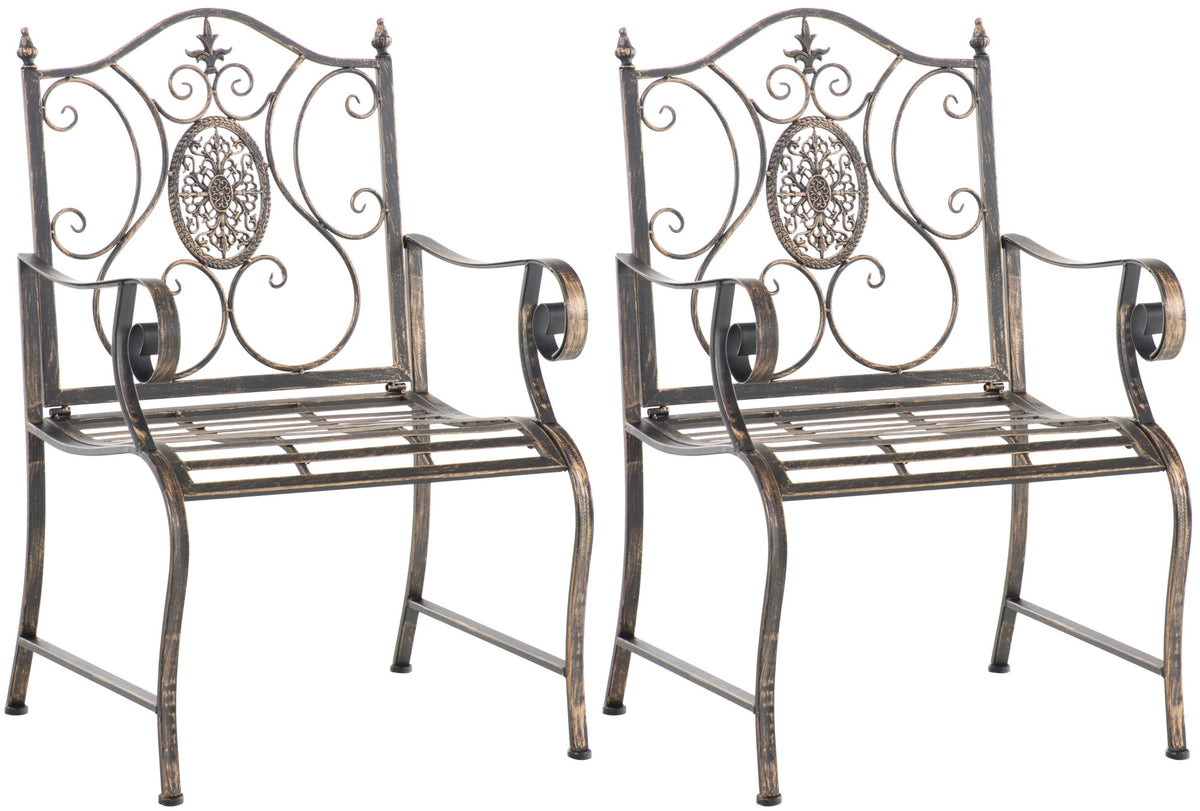 2er Set Gartenst�hle Punjab - bronze by Dropshipping-Europe – Gartenm�bel