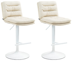 2er Set Barhocker Damar Kunstleder wei� - creme