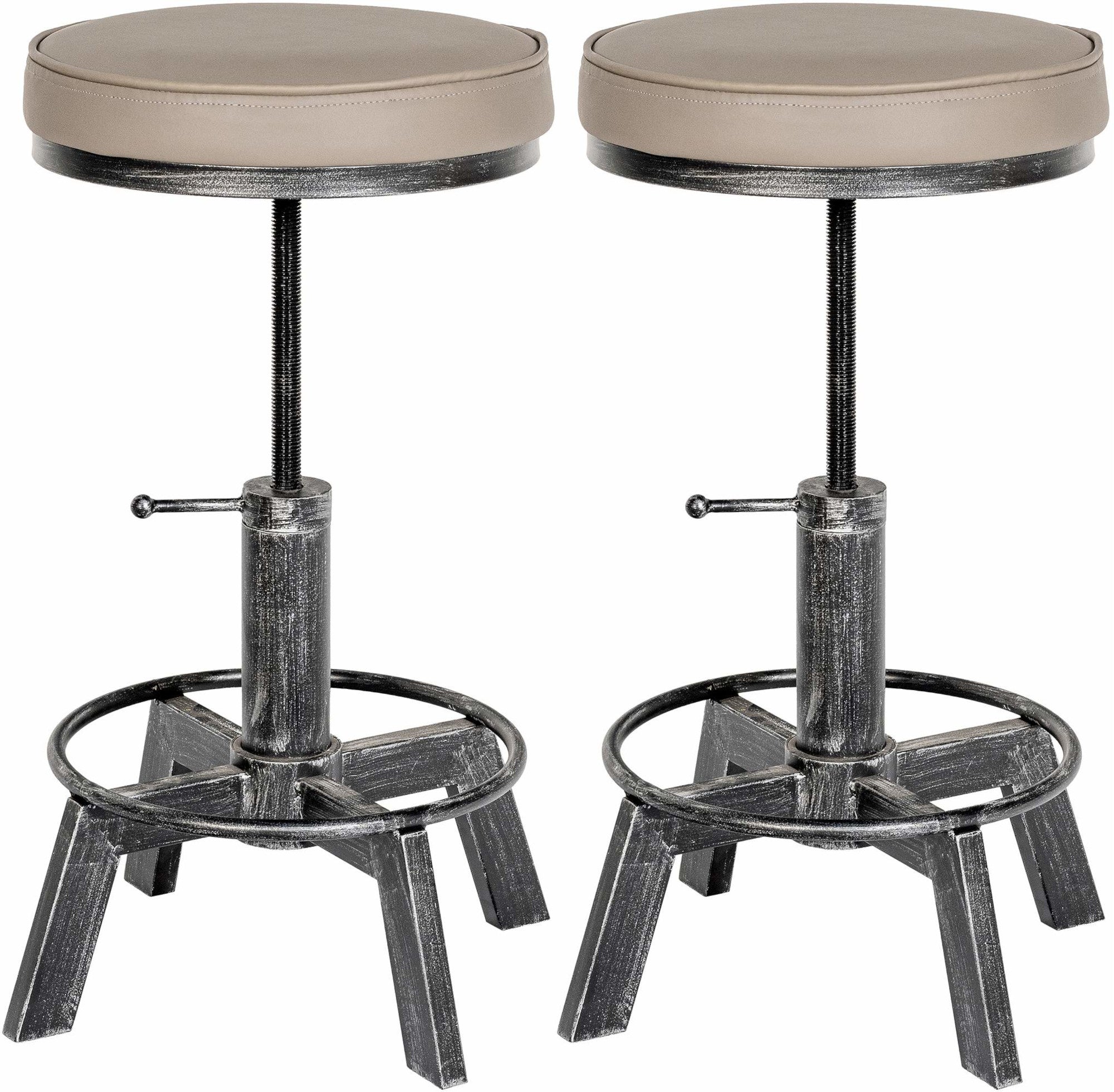 2er Set Hocker Destin - antik silber by Dropshipping-Europe – M�bel