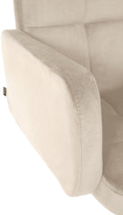 Barhocker Los Angeles Samt wei� - creme