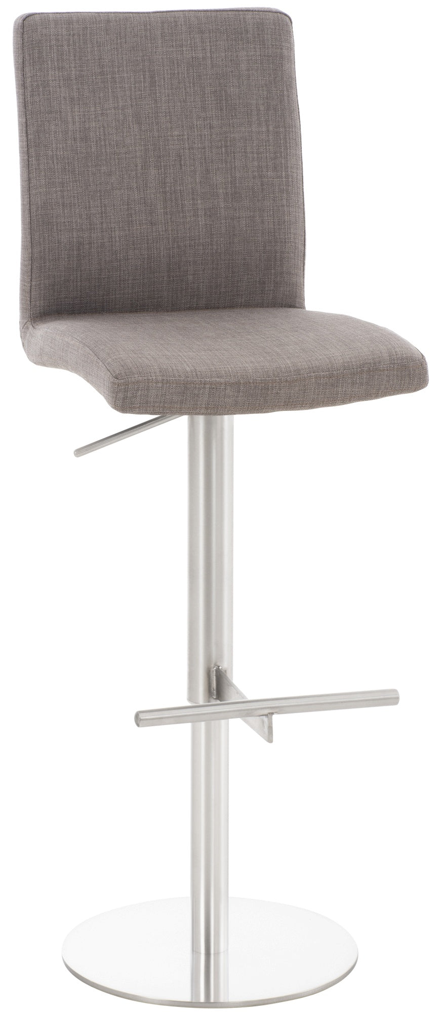 Barhocker Cadiz Stoff edelstahl - grau