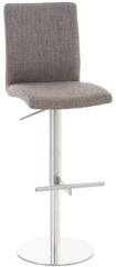 Barhocker Cadiz Stoff edelstahl - grau