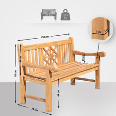 Teakbank Florida 150 cm - teak