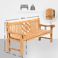 Teakbank Florida 200 cm - teak