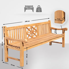 Teakbank Florida 240 cm - teak