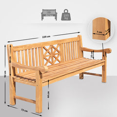 Teakbank Florida 220 cm - teak