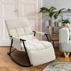 Schaukelstuhl Cathy Stoff - creme