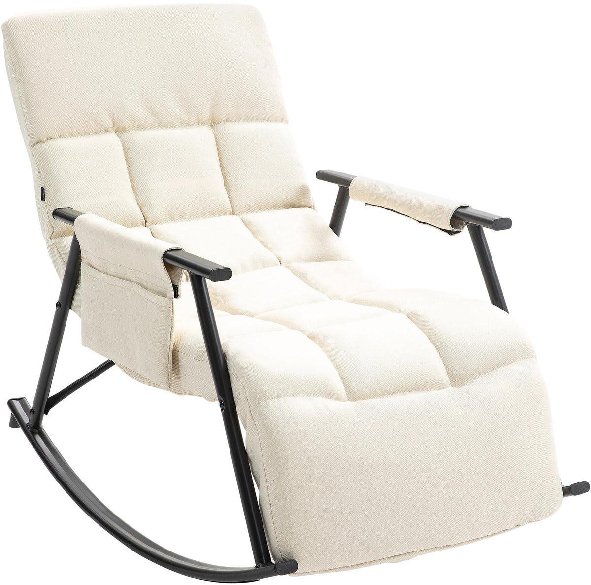 Schaukelstuhl Cathy Stoff - creme