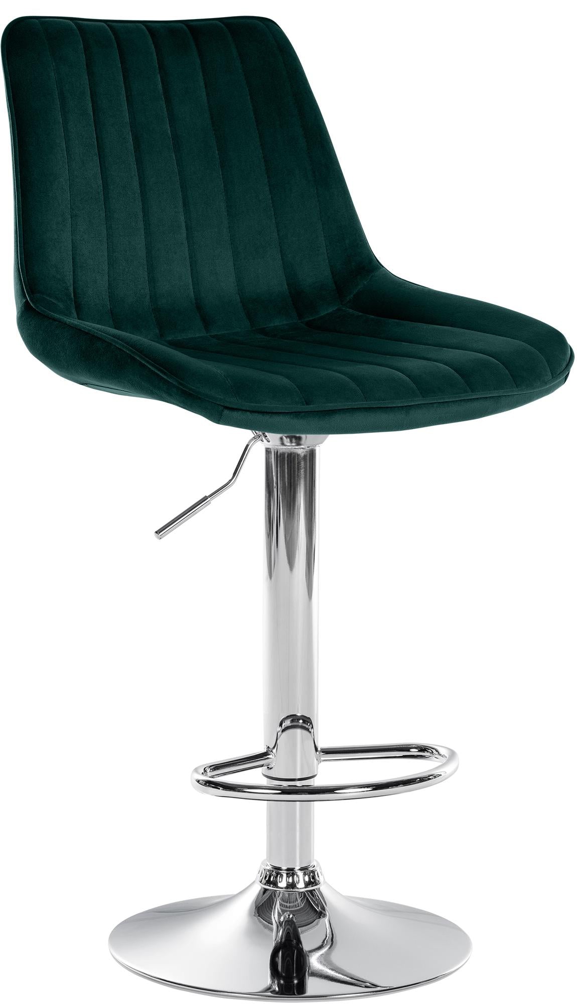 Barhocker Toni Samt chrom - gr�n