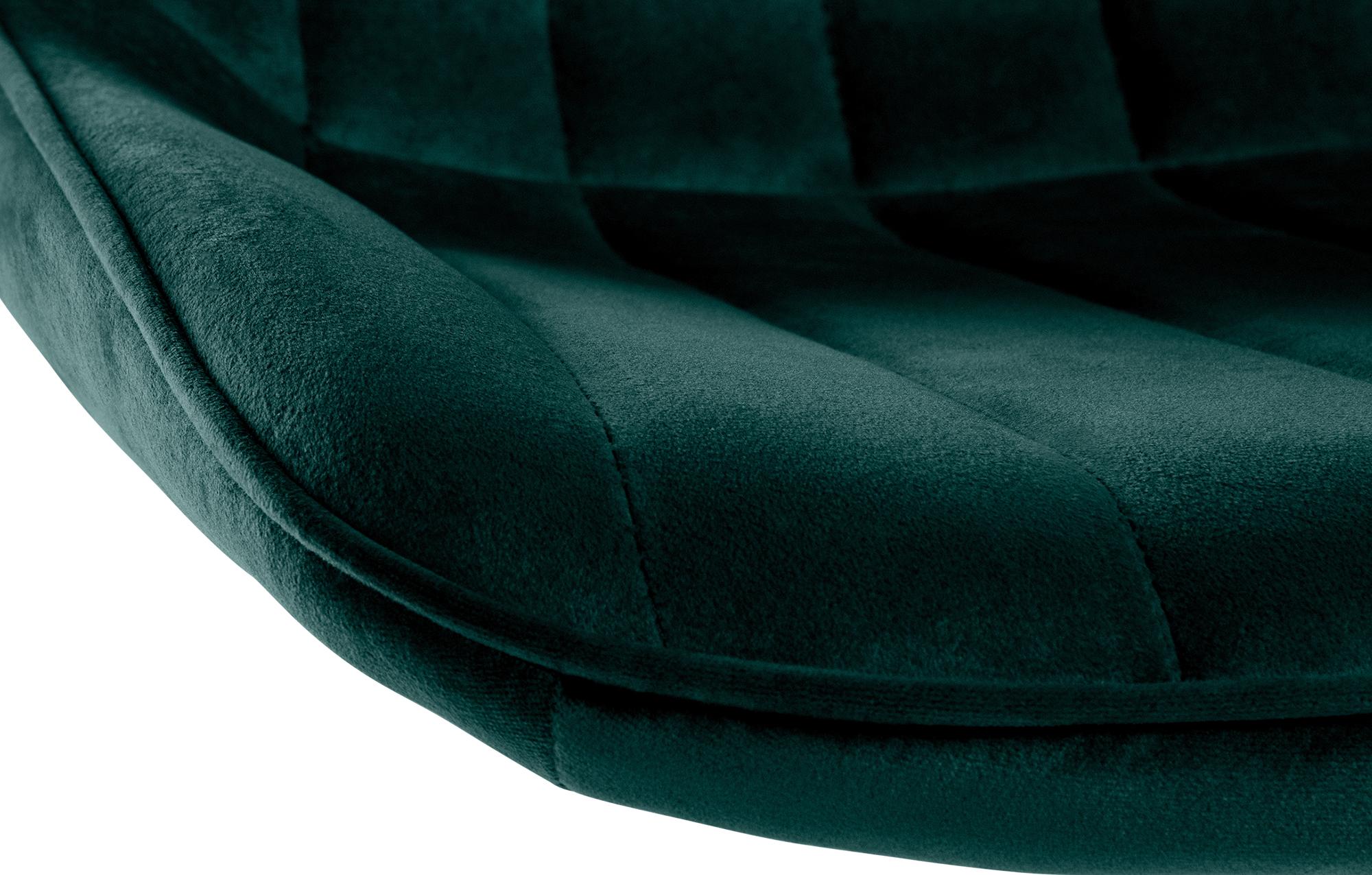 Set di 2 sgabelli da bar Toni in velluto nero e verde, design moderno e comfort ottimale per ogni ambiente.