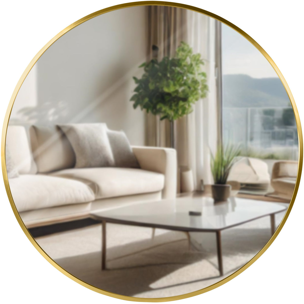 Wandspiegel Elsie L - gold glanz