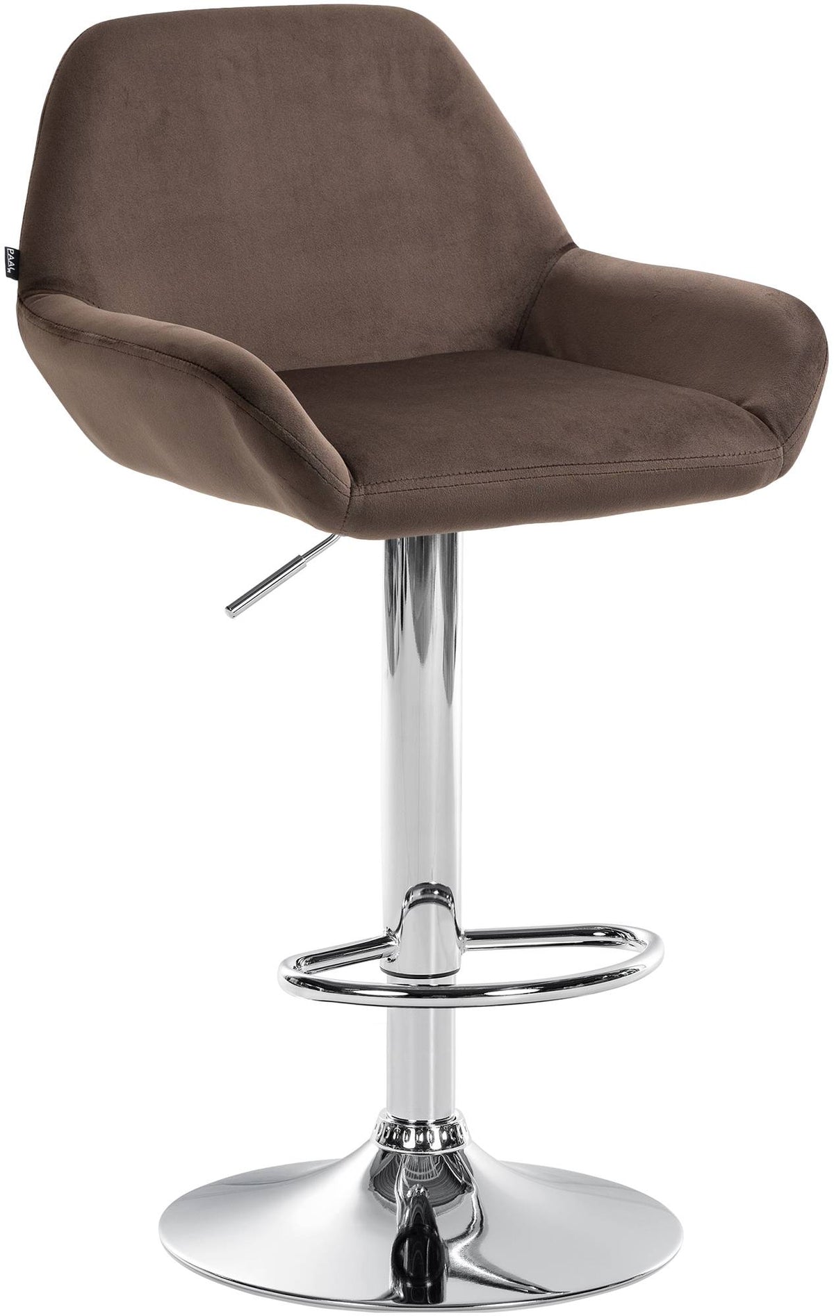 Barhocker Braga Samt chrom - braun