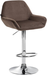 Barhocker Braga Samt chrom - braun