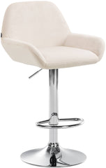 Barhocker Braga Samt chrom - creme