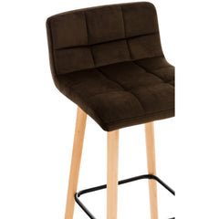 Barhocker Lincoln Samt - braun