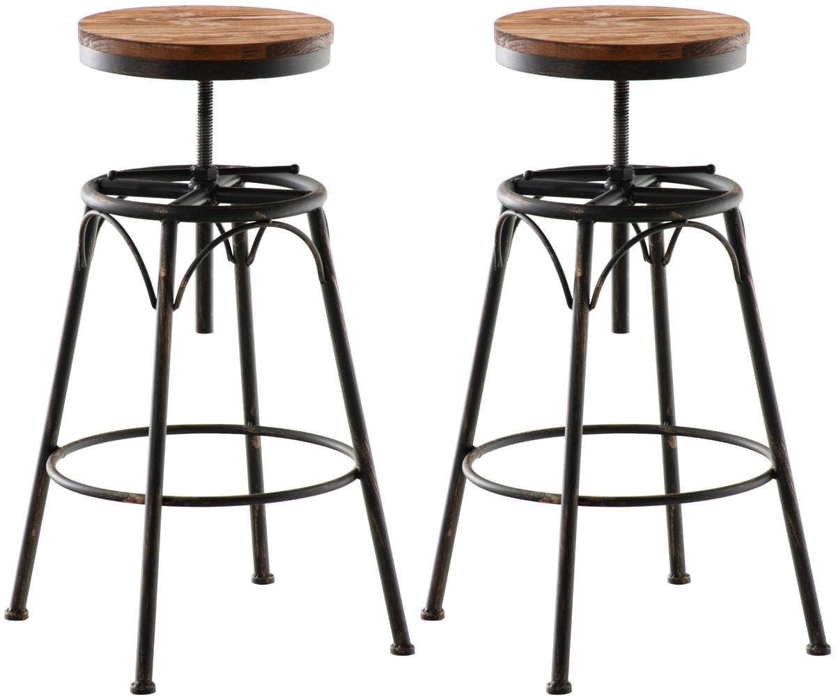 2er Set Barhocker Beam - bronze