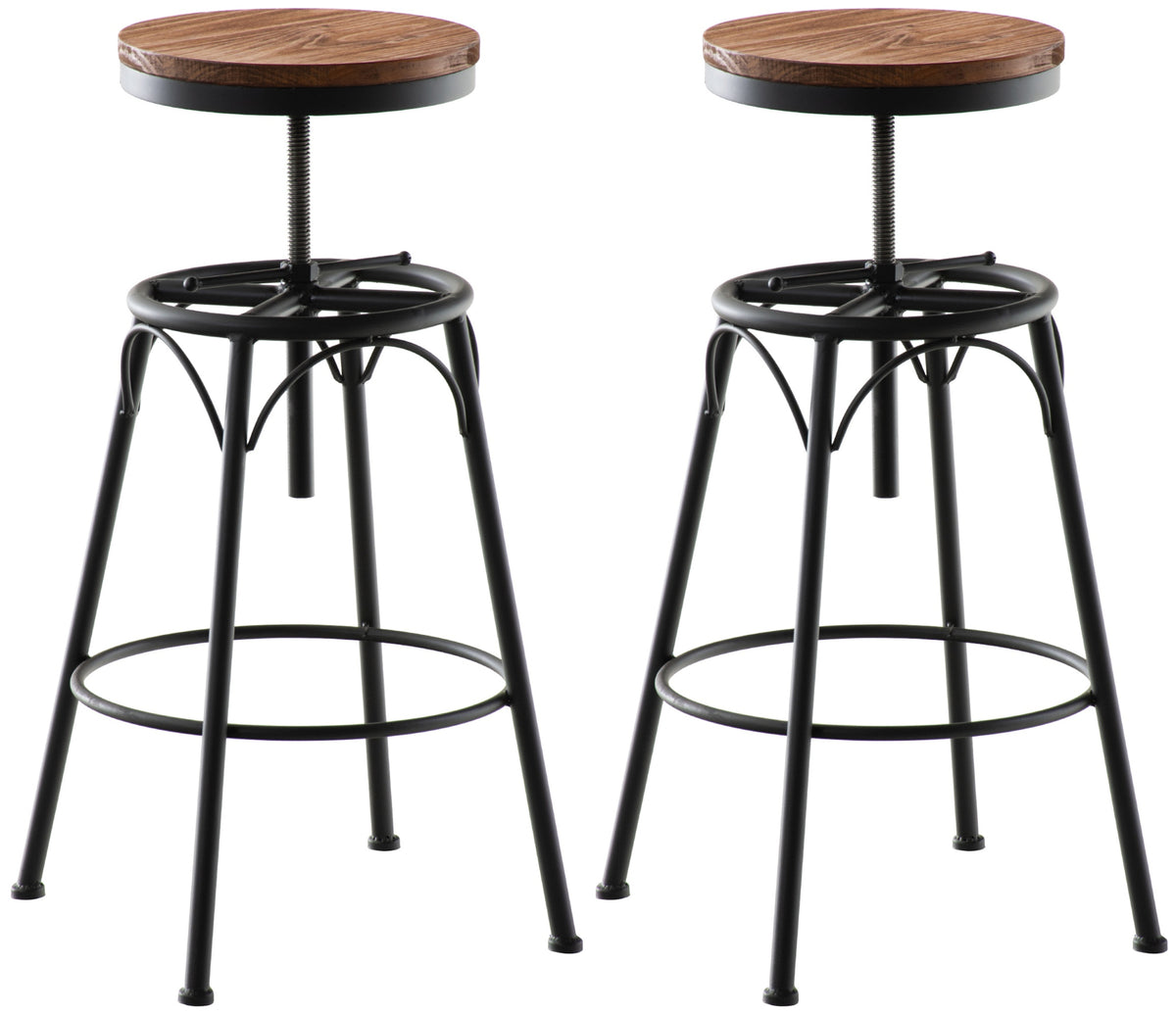 2er Set Barhocker Beam - schwarz