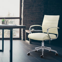Bürostuhl Oakland Kunstleder - creme