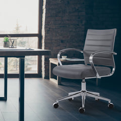 Bürostuhl Oakland Kunstleder - grau