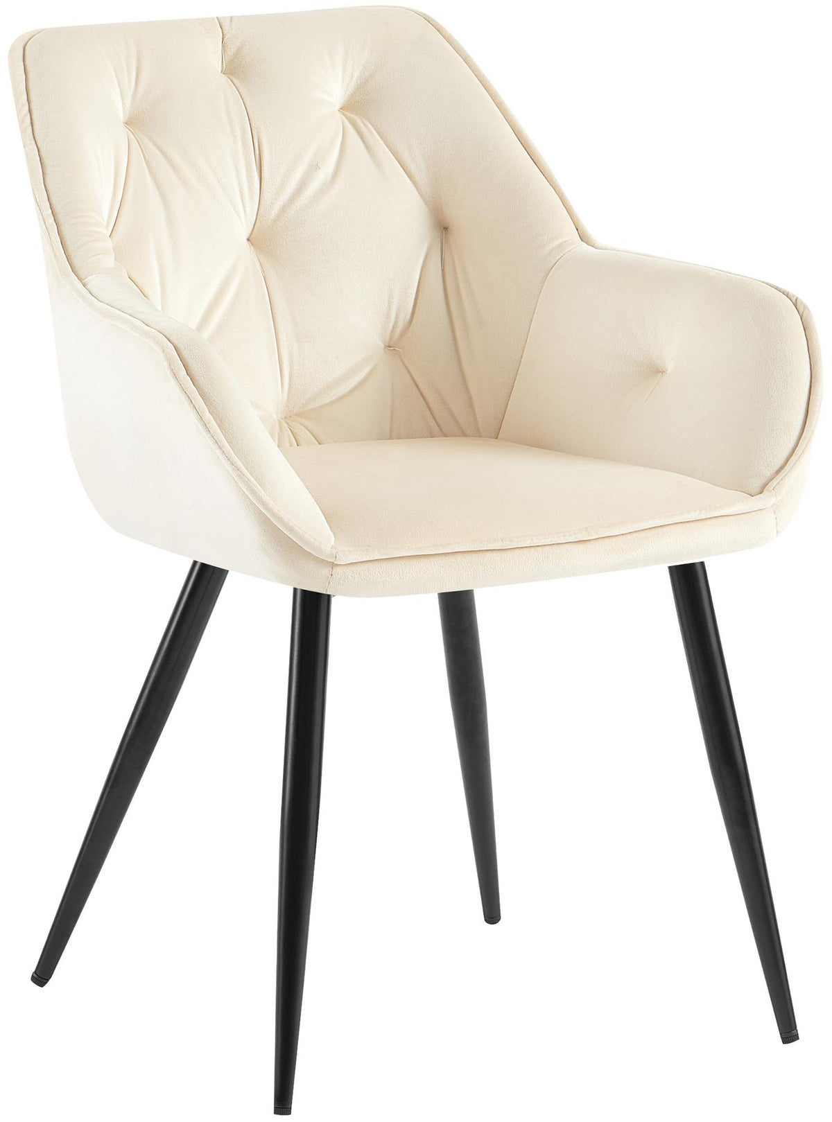 Besucherstuhl Cassis Samt - creme