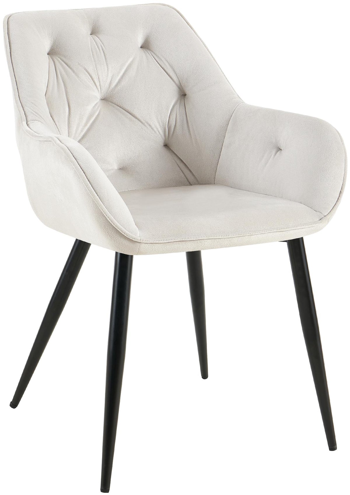 Besucherstuhl Cassis Samt - hellgrau