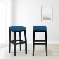 Barhocker Taylor B80 Stoff - blau - InfinityMarket