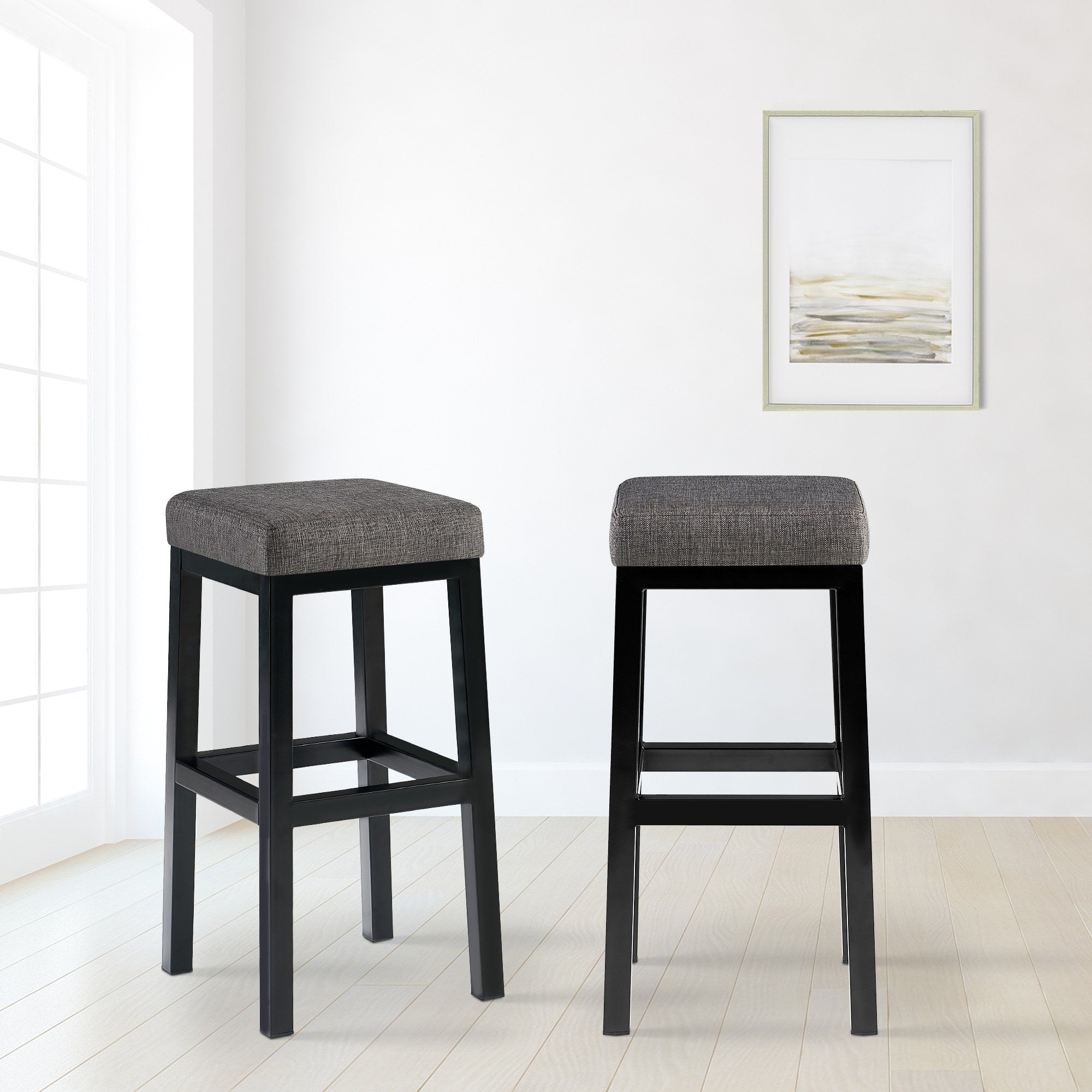 Barhocker Taylor B80 Stoff - grau - InfinityMarket