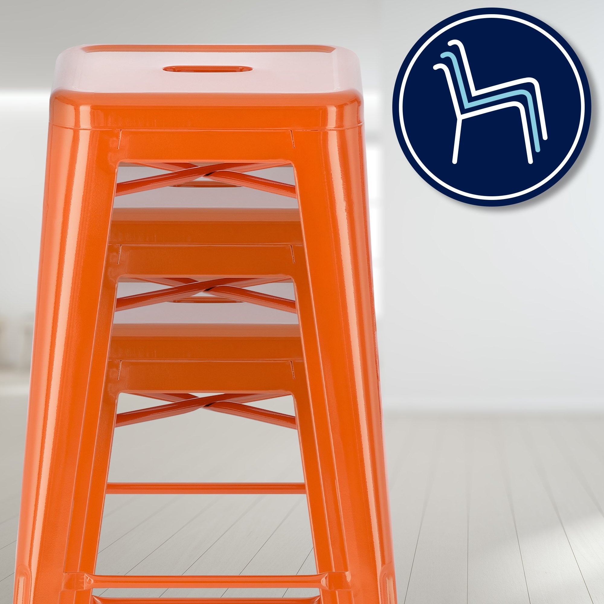 Barhocker Joshua - orange - InfinityMarket