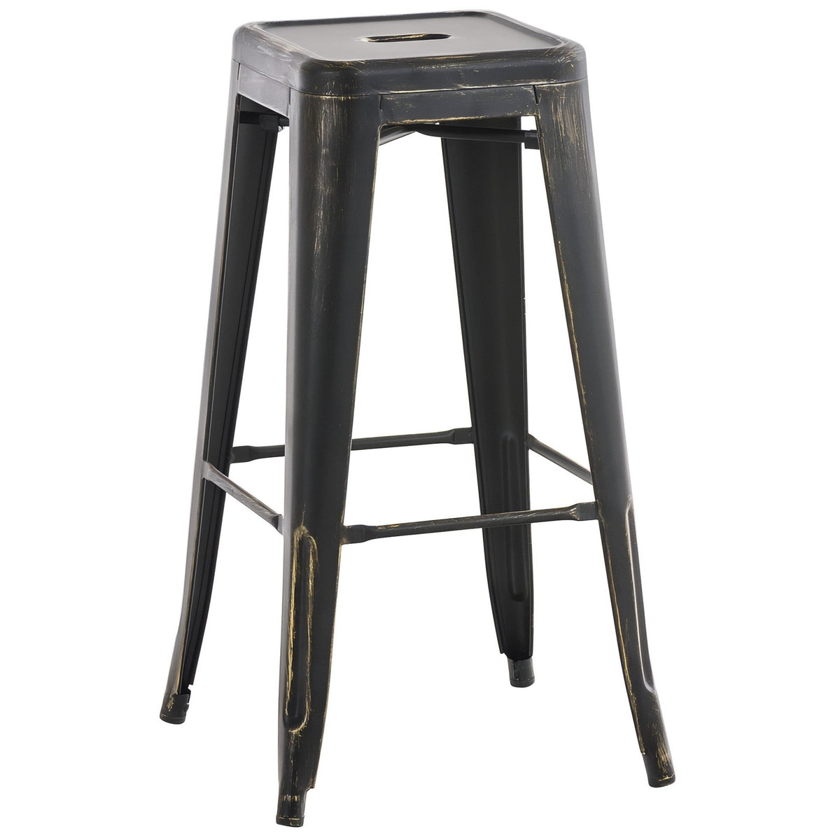 Barhocker Joshua antik - schwarz-gold - InfinityMarket