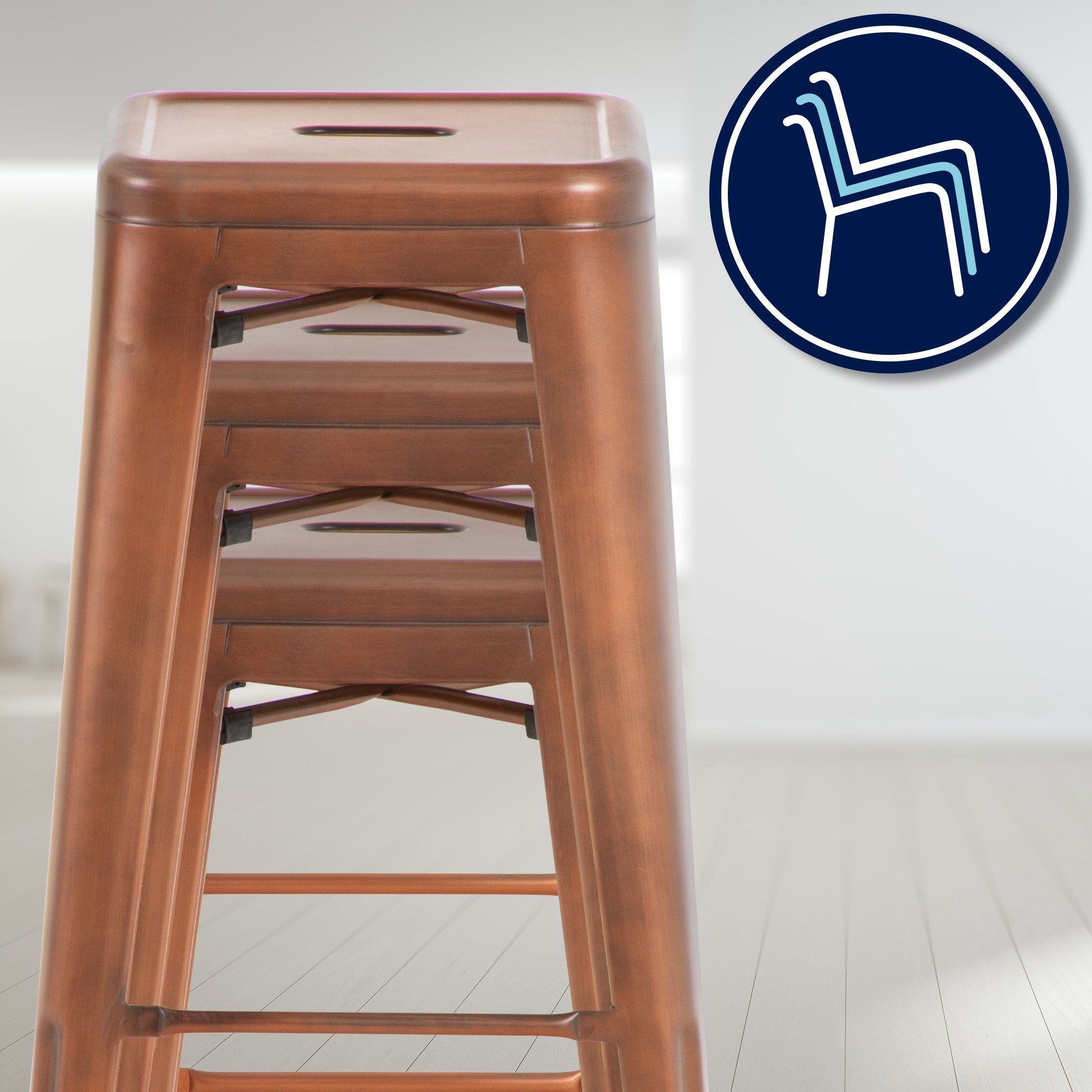 Barhocker Joshua - kupfer - InfinityMarket