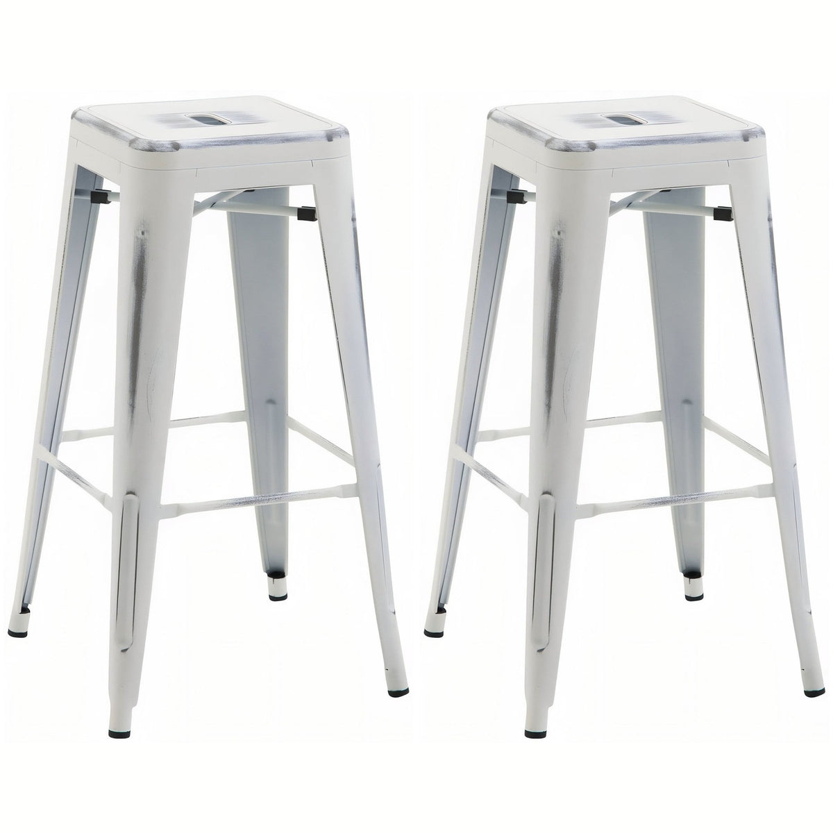 2er Set Barhocker Joshua - antik weiß