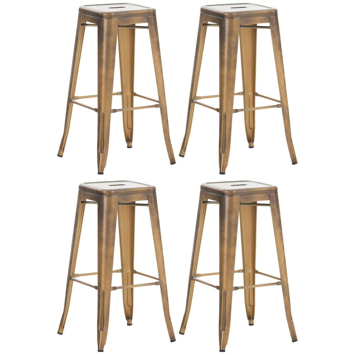 4er Set Barhocker Joshua - gold