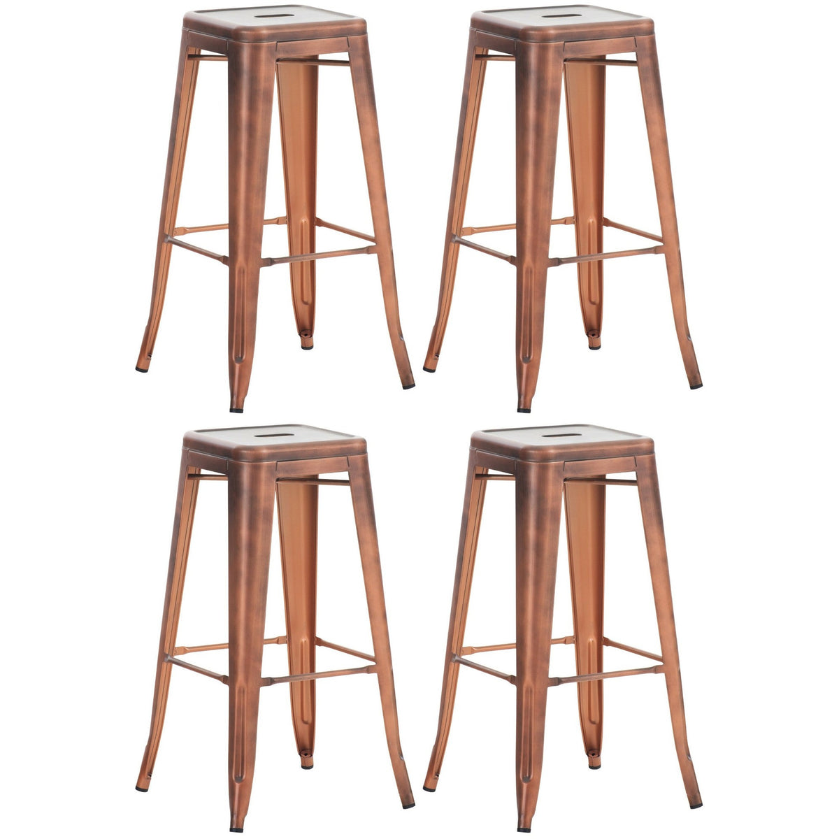 4er Set Barhocker Joshua - kupfer