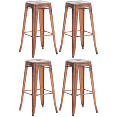 4er Set Barhocker Joshua - kupfer