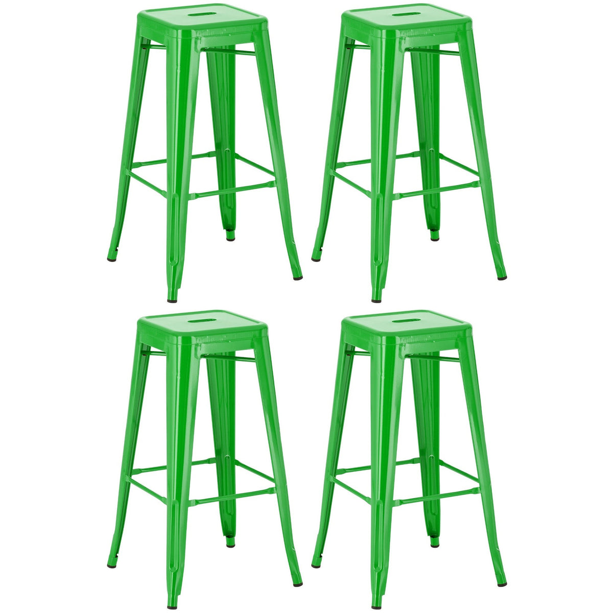 4er Set Barhocker Joshua - grün