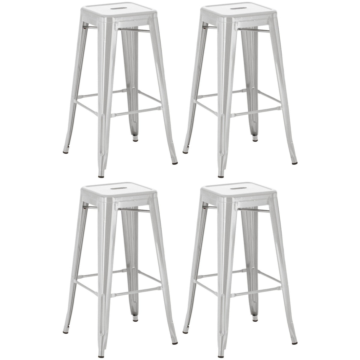 4er Set Barhocker Joshua - silber