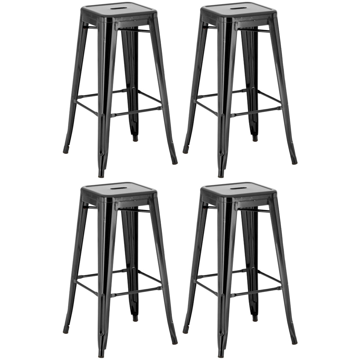 4er Set Barhocker Joshua - schwarz