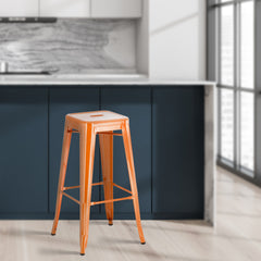 4er Set Barhocker Joshua - orange