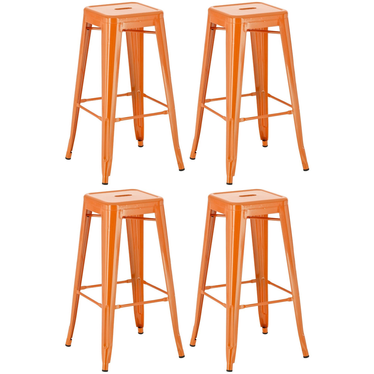 4er Set Barhocker Joshua - orange