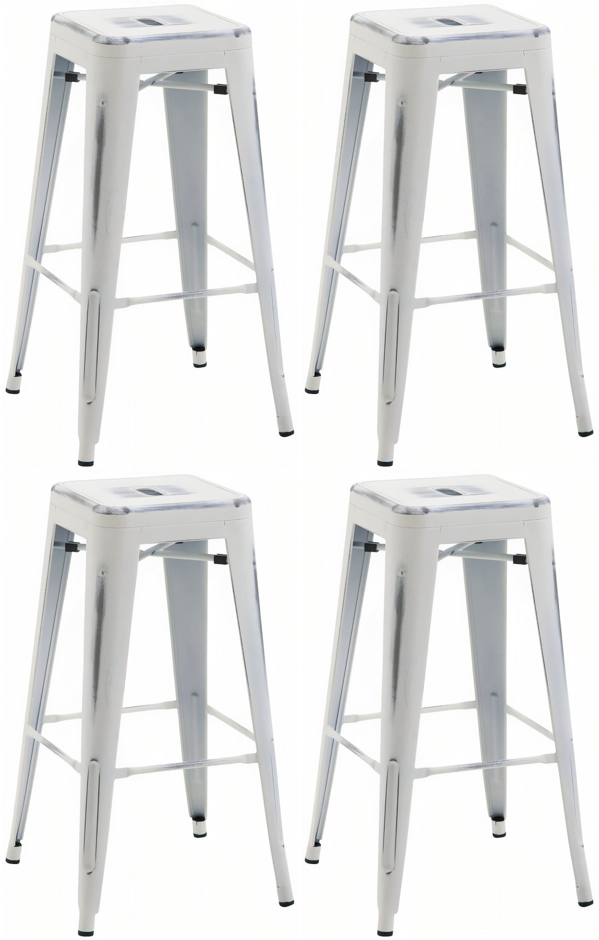 4er Set Barhocker Joshua - antik wei�