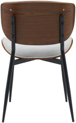 Besucherstuhl Enid Stoff - walnuss/creme