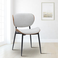 Besucherstuhl Enid Stoff - walnuss/creme