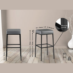 Barhocker Montreal B80 - grau - InfinityMarket